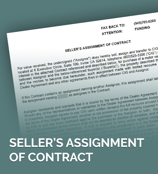 Seller’s Assignment of Contract